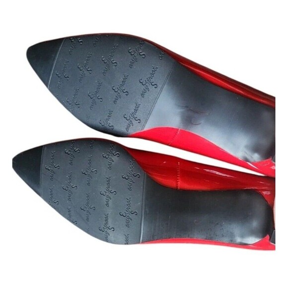 Easy Street Pointe Dress Pumps Slip-On Pumps Mid Heel Red Patent 30-147S Size 8M - Picture 3 of 8
